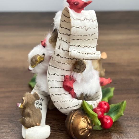 CHARMING TAILS Fitz & Floyd  MAKING A LIST & CHECKING IT TWICE  Figurine 87/180 - Picture 7 of 12